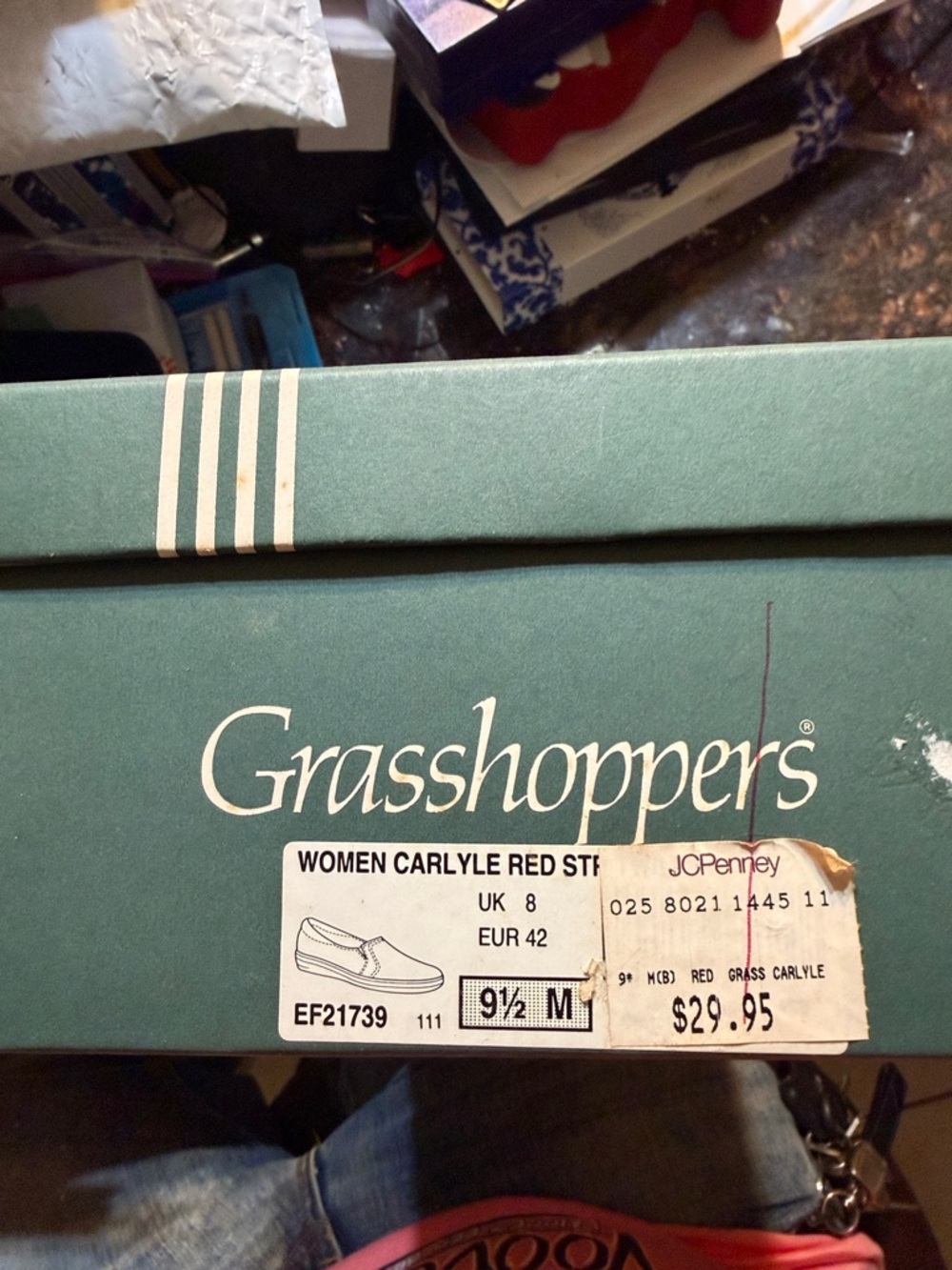 Grasshoppers womens Carlyle red slip on shoes